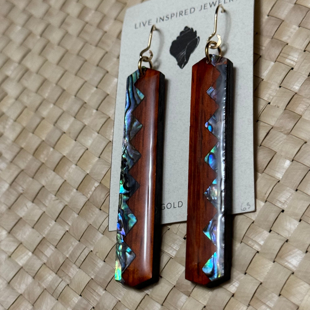 mountain bar earrings (Padauk)